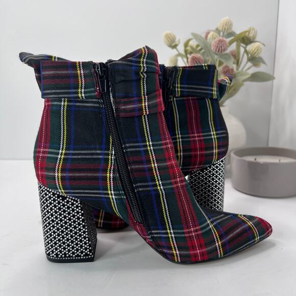 Betsey Johnson Millburn Tartan Stewart Royal Plaid Boot Women 7.5 Tried On - Picture 8 of 12